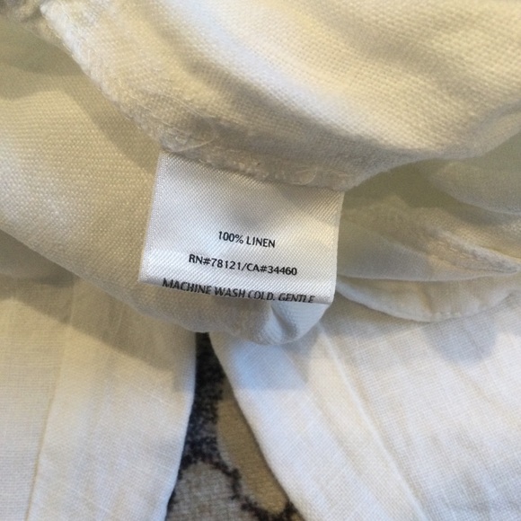 Eileen Fisher White Linen Pants - Picture 9 of 11